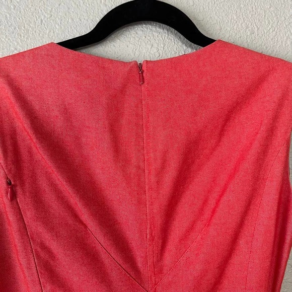 Vintage Samsonite Black Label Made In Italy Red Women Sleeveless Sheath Dress 10 - Picture 6 of 12